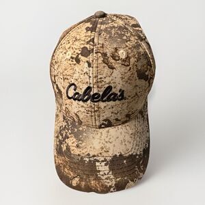 Cabela's Camo Hunting Fishing Hat Cap Snapback OSFM TU Embroidered‎ VGC